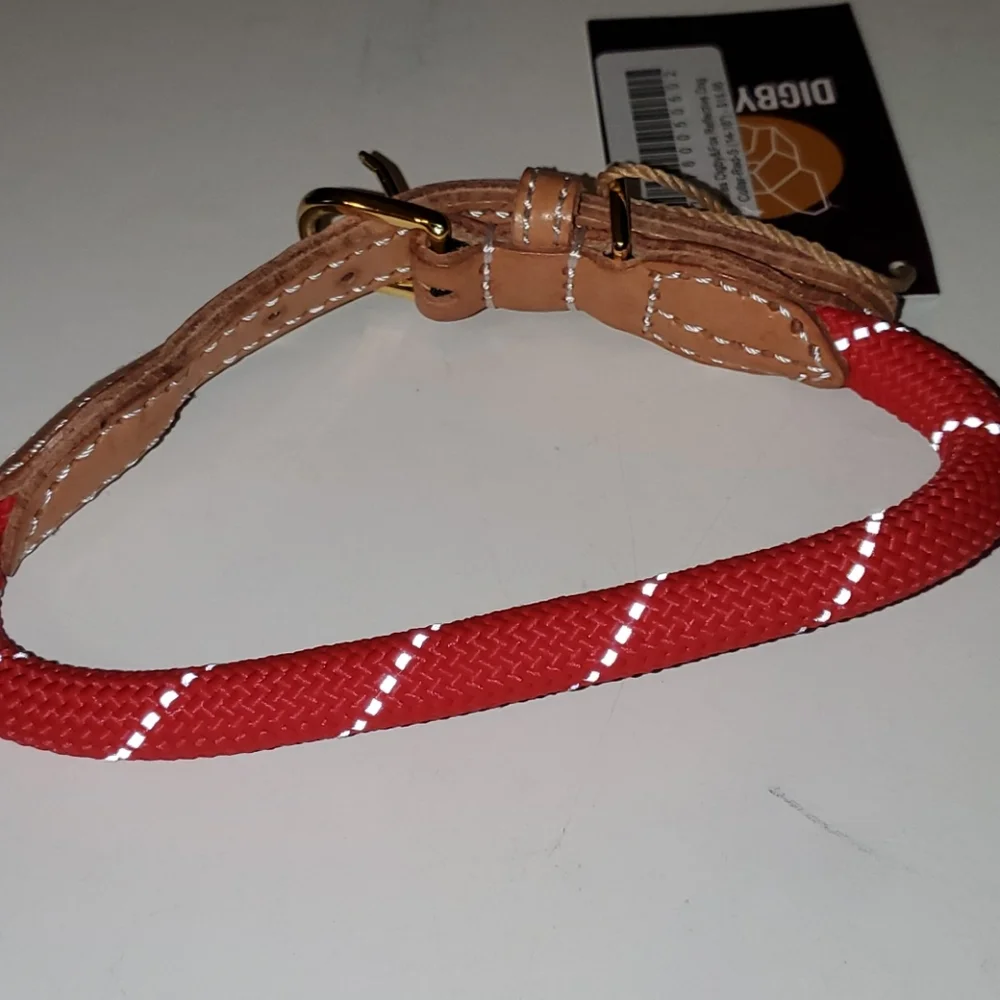 New Digby&Fox red reflective dog collar